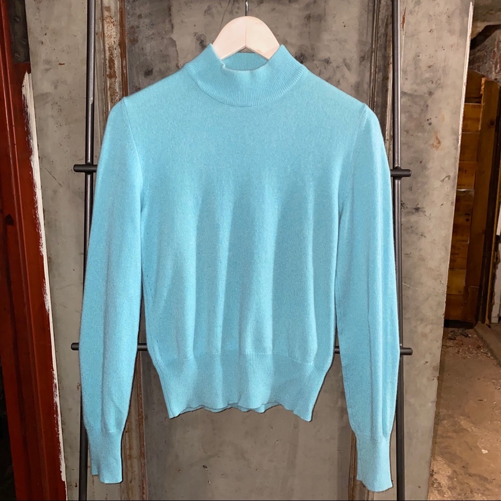 Bilancioni Baby Blue Cashmere Turtleneck Sweater